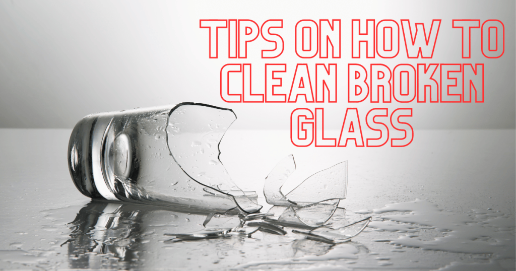 A shattered glass jar lying on a wet surface as featured in Maggy Maid's tips on how to clean broken glass in quick and simple steps.